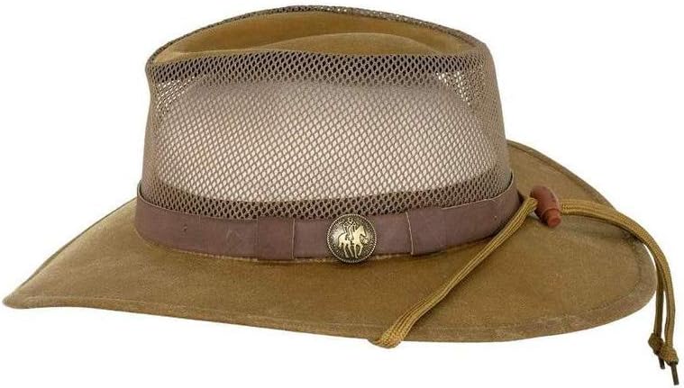 Outback Trading Company Unisex 1472 Kodiak with Mesh Sun-Protective Waterproof Breathable Outdoor Cotton Oilskin Hat X-Large Field Tan